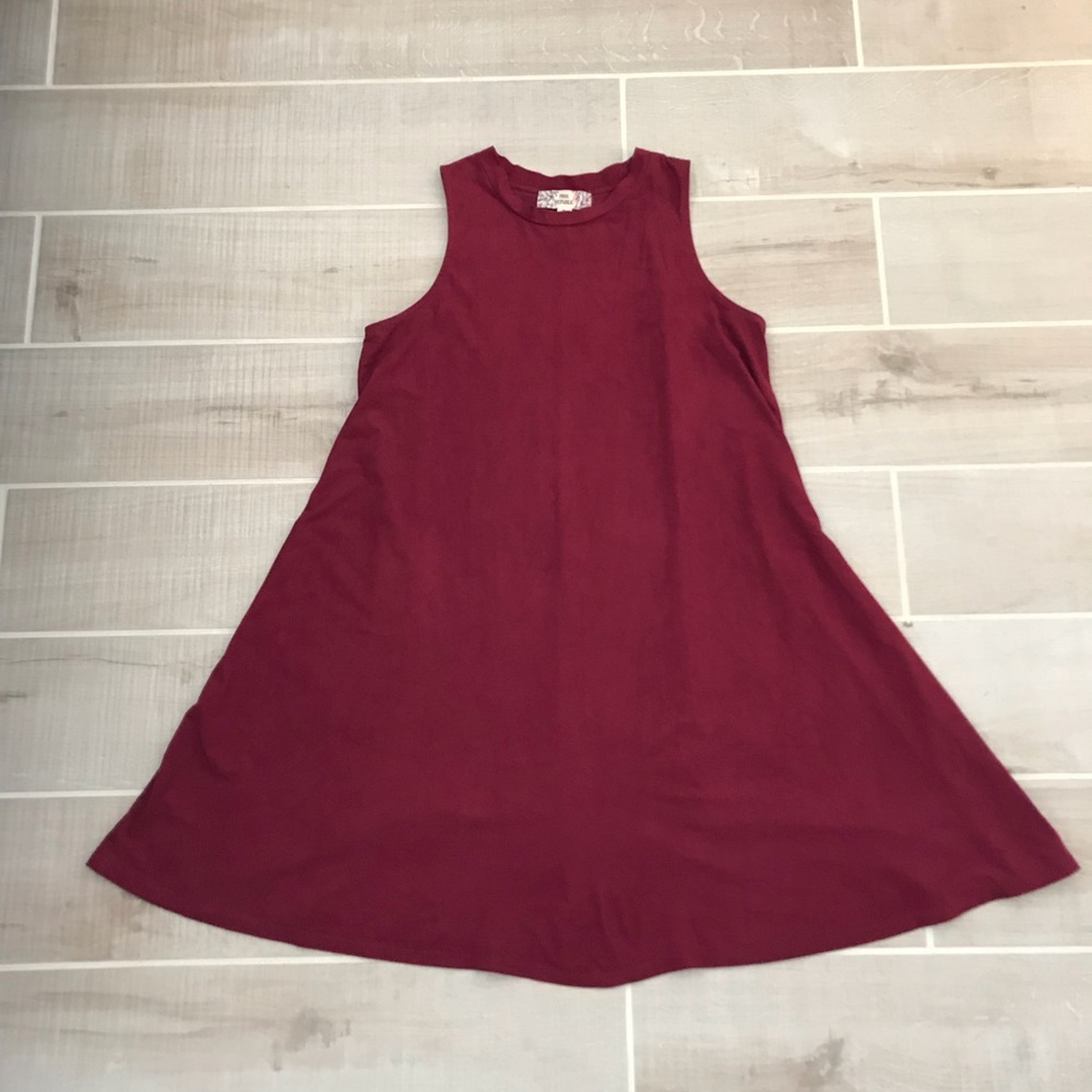 Faux Suede Dress